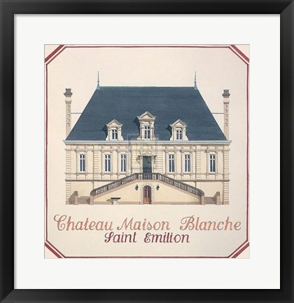 Framed Chateau Maison Blanche Print