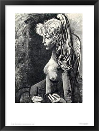 Framed Sylvette Au Fauteuil Print