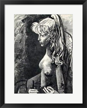 Framed Sylvette Au Fauteuil Print