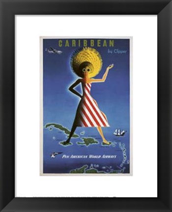 Framed Caribbean By Clipper Print