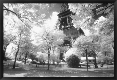 Framed Afternoon In Paris, Parc Du Champ De Mar Print