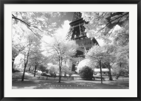 Framed Afternoon In Paris, Parc Du Champ De Mar Print