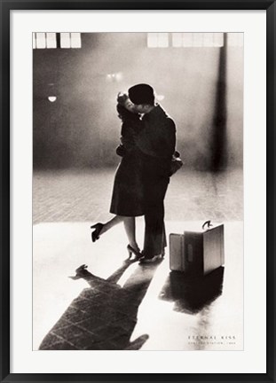 Framed Eternal Kiss, Central Station, 1944 Print