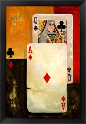 Framed Poker Queen Print