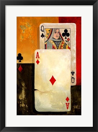 Framed Poker Queen Print