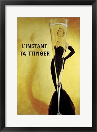 Framed L&#39;instant Taittinger Print