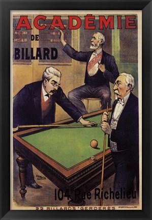 Framed Academie De Billard Print