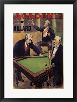 Framed Academie De Billard Print