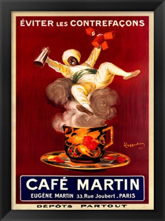 Framed Cafe Martin Print