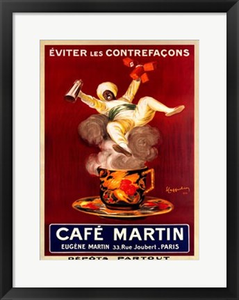 Framed Cafe Martin Print