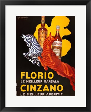 Framed Florio Cinzano Print