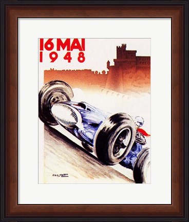 Framed Monaco, 1948 Print