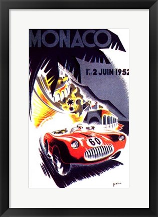 Framed Monaco, 1952 Print