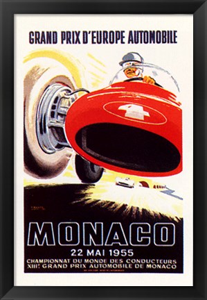 Framed Monaco, 1955 Print