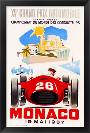 Framed Monaco, 1957 II Print