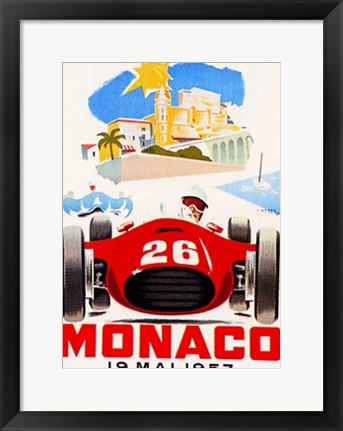 Framed Monaco, 1957 II Print