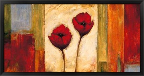 Framed Poppies In Rhythm II Print