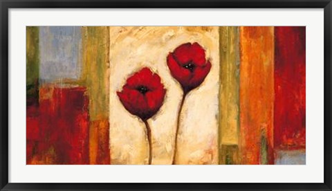 Framed Poppies In Rhythm II Print