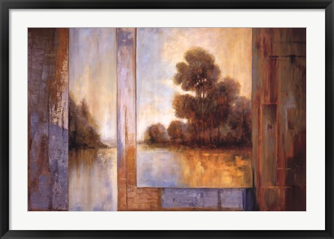 Framed Secluded Pond I Print