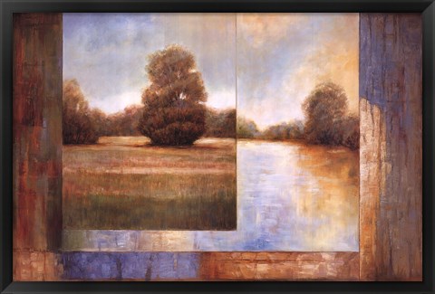 Framed Secluded Pond II Print