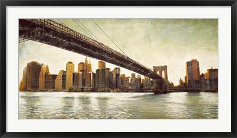 Framed Brooklyn Bridge View Print