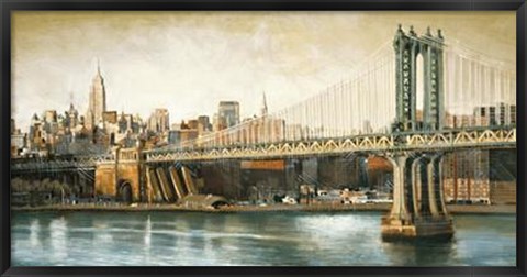 Framed Manhattan Bridge View Print