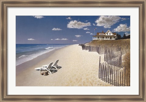 Framed Beach House View Print