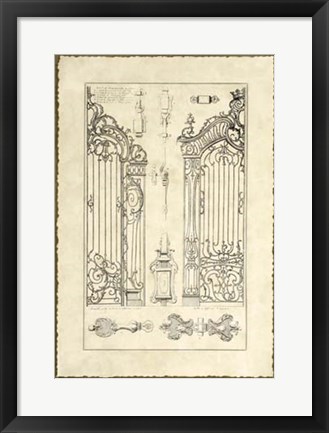 Framed Vintage Ornamental Gate III Print