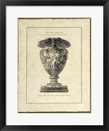 Framed Vintage Harvest Urn I Print