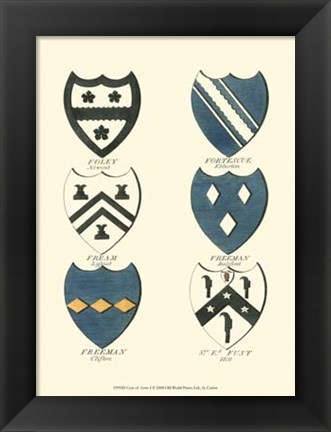 Framed Coat of Arms I Print