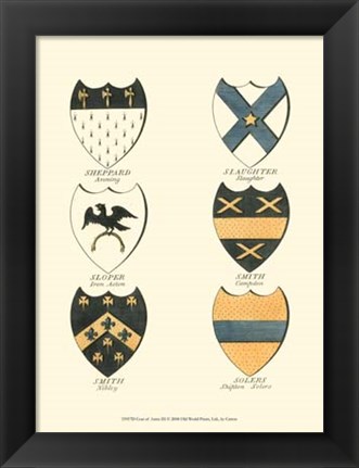 Framed Coat of Arms III Print