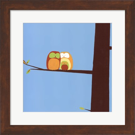 Framed Tree-top Owls IV Print