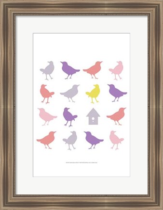 Framed Animal Sudoku in Pink I Print