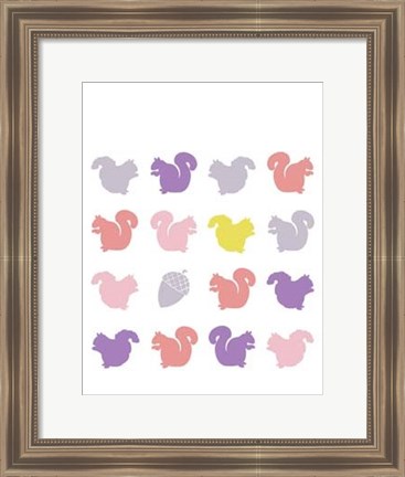 Framed Animal Sudoku in Pink VI Print