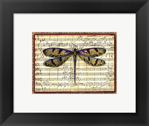 Framed Dragonfly Harmony I Print