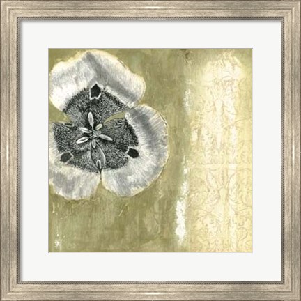 Framed Celadon in Bloom II Print