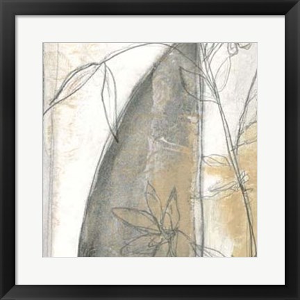 Framed Neutral Garden Abstract III Print