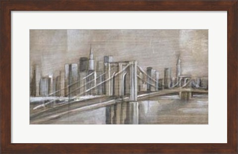 Framed Metropolitan Skyline I Print