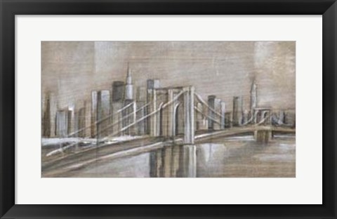 Framed Metropolitan Skyline I Print