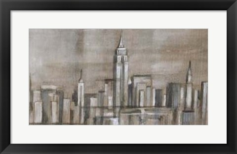 Framed Metropolitan Skyline II Print