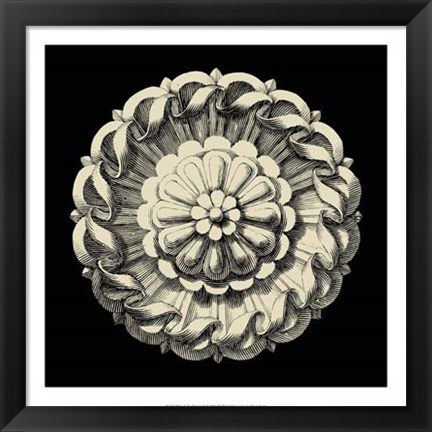 Framed Black and Tan Rosette IV Print