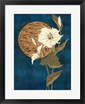 Framed Moonlit Blossoms I Print