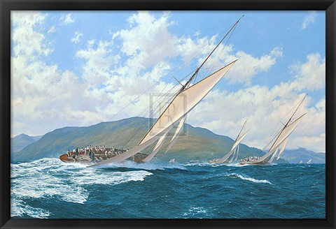 Framed Valkyrie Racing On The Clyde Print