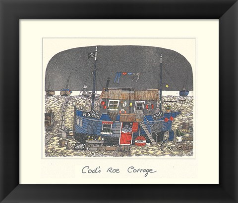 Framed Cod&#39;s Roe Cottage Print