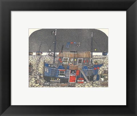 Framed Cod&#39;s Roe Cottage Print