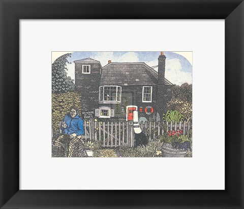 Framed Old Ship Cottage Print