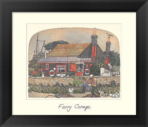 Framed Ferry Cottage Print