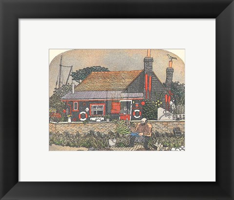 Framed Ferry Cottage Print