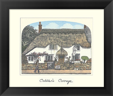 Framed Cobbler&#39;s Cottage Print