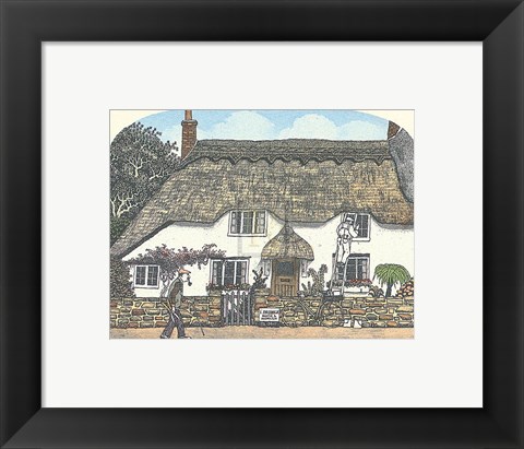 Framed Cobbler&#39;s Cottage Print